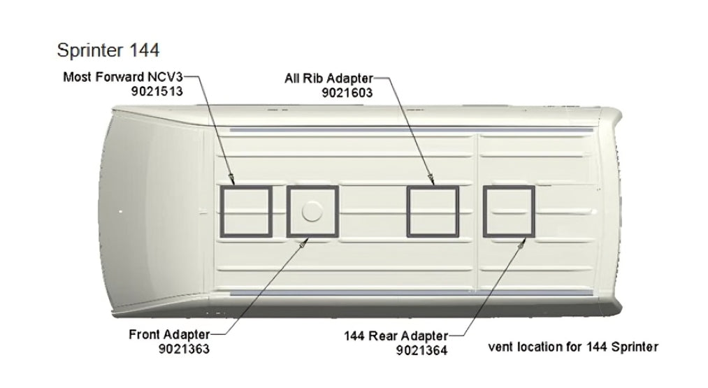Roof Vent Fan Adapter for Mercedes Sprinter From DIYvan