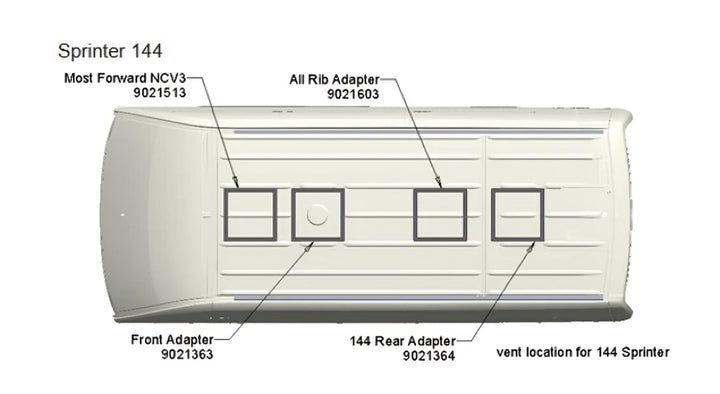 Roof Vent Fan Adapter for Mercedes Sprinter From DIYvan