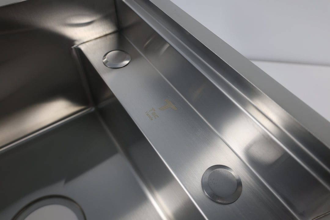 Black Stainless Steel Camper Van RV Sink | Folding Faucet and Soap Dispenser