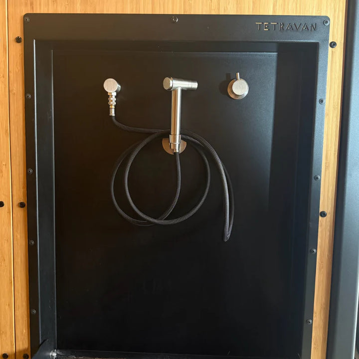 Folding Shower with Magnetic Curtain