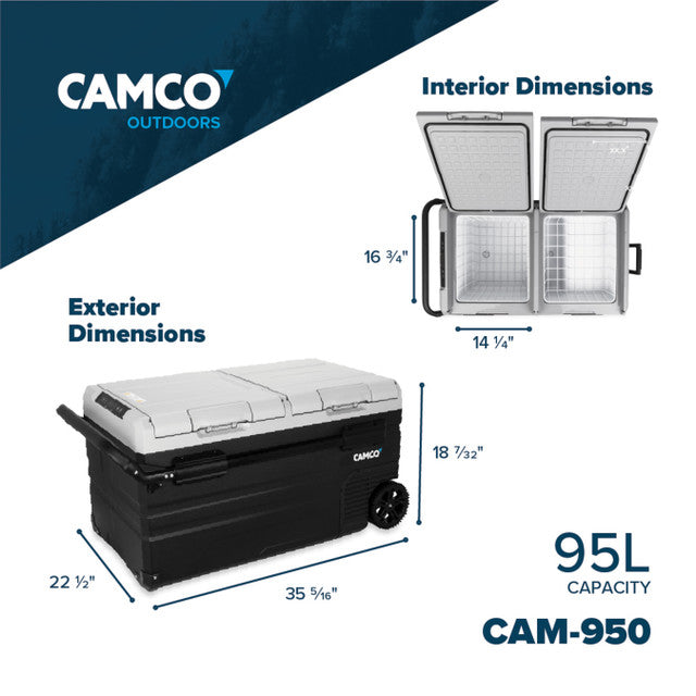 Camco Outdoors Portable Refrigerator - 95 liter 12V/110V