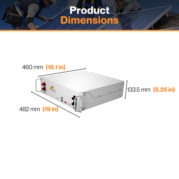 Maple Leaf 100Ah | 48V - LiFePO4 Lithium Battery - Server Rack Battery