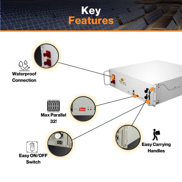 Maple Leaf 100Ah | 48V - LiFePO4 Lithium Battery - Server Rack Battery