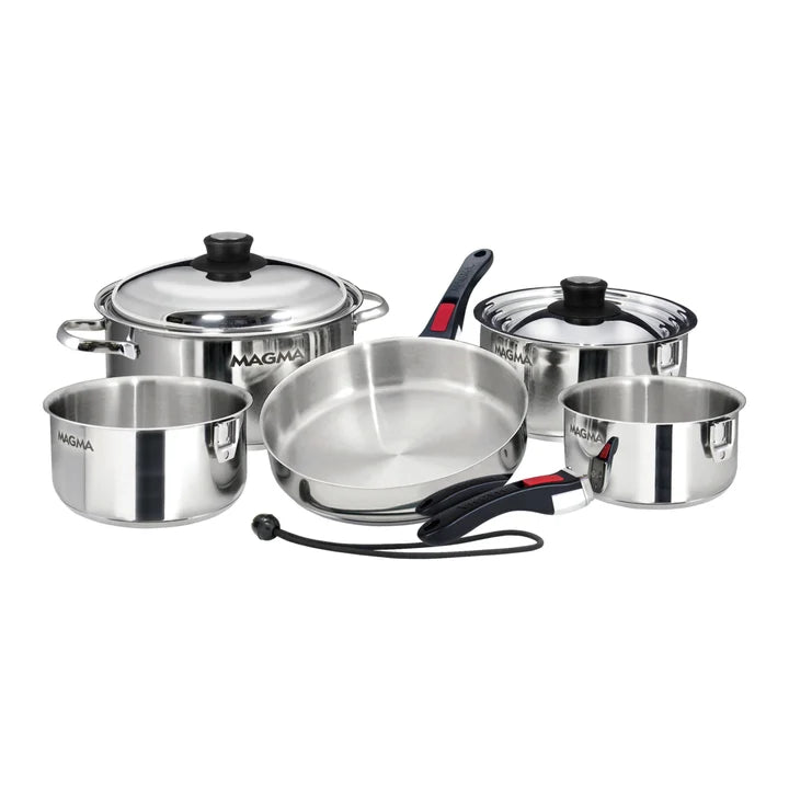 10 Piece Gourmet "Nesting" Stainless Steel Induction Cookware Set