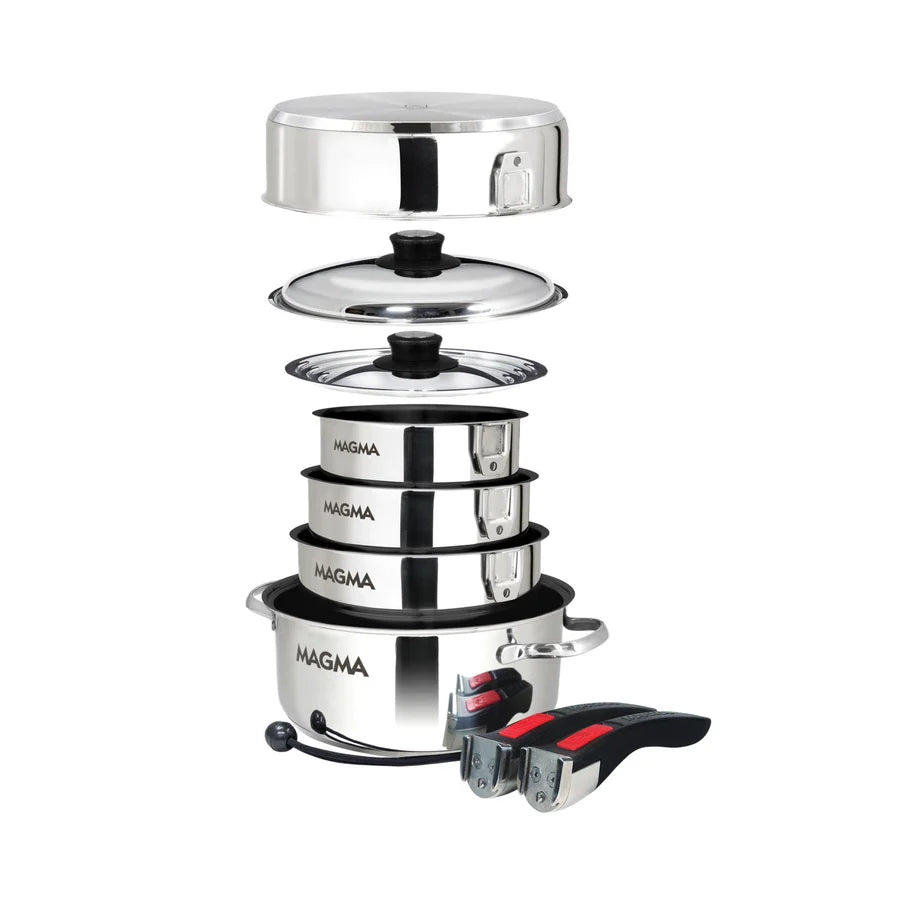 10 Piece Gourmet "Nesting" Stainless Steel Induction Cookware Set