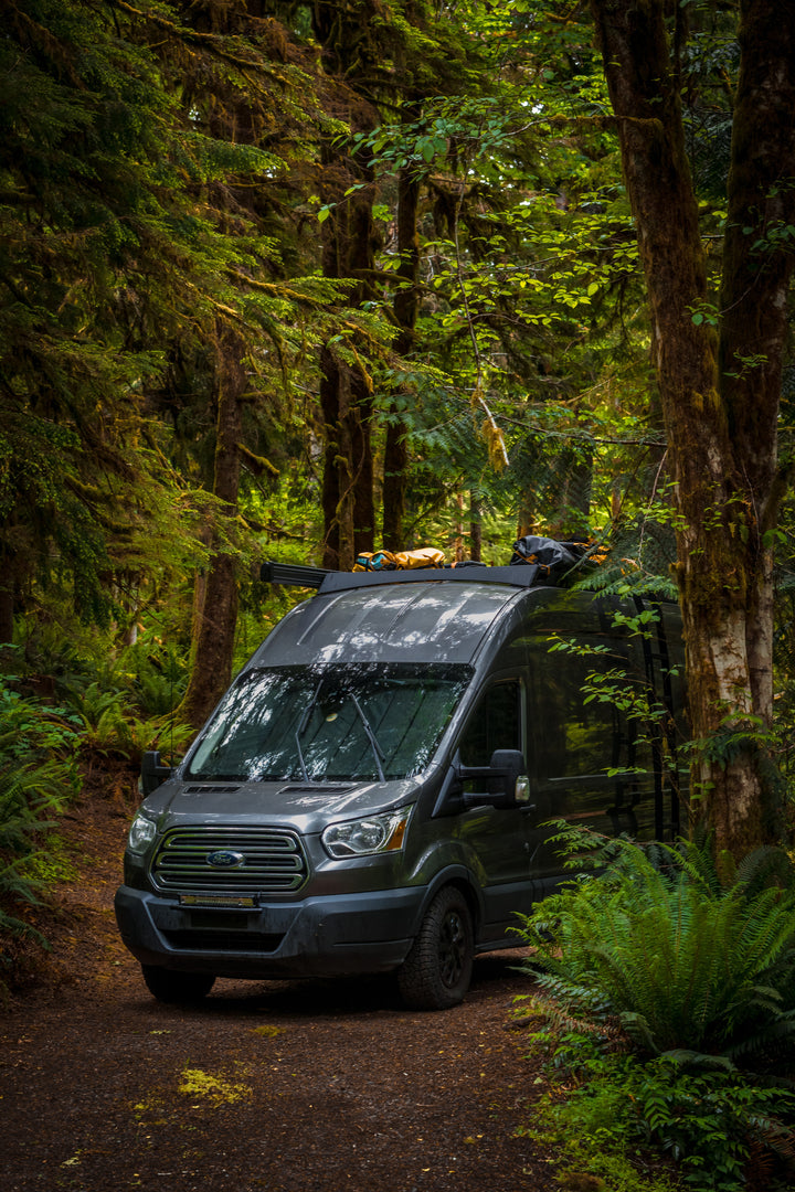 Ford Transit 148" Mid-Roof Rack by Curious Campervans