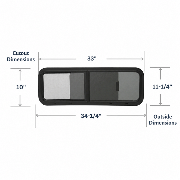 Universal Sliding Bunk Window - 1033L
