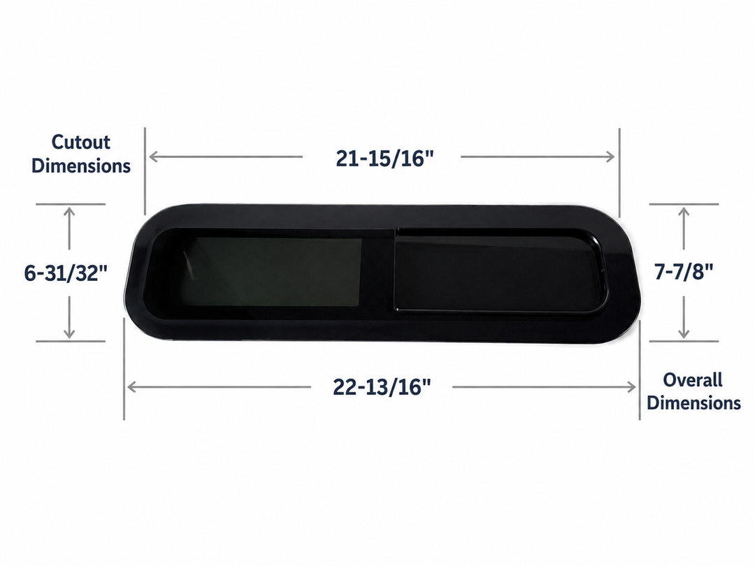Universal Sliding Bunk Window Left - 580 X 200 L