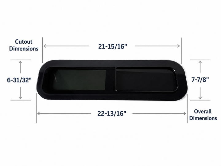 Universal Sliding Bunk Window Left - 580 X 200 L