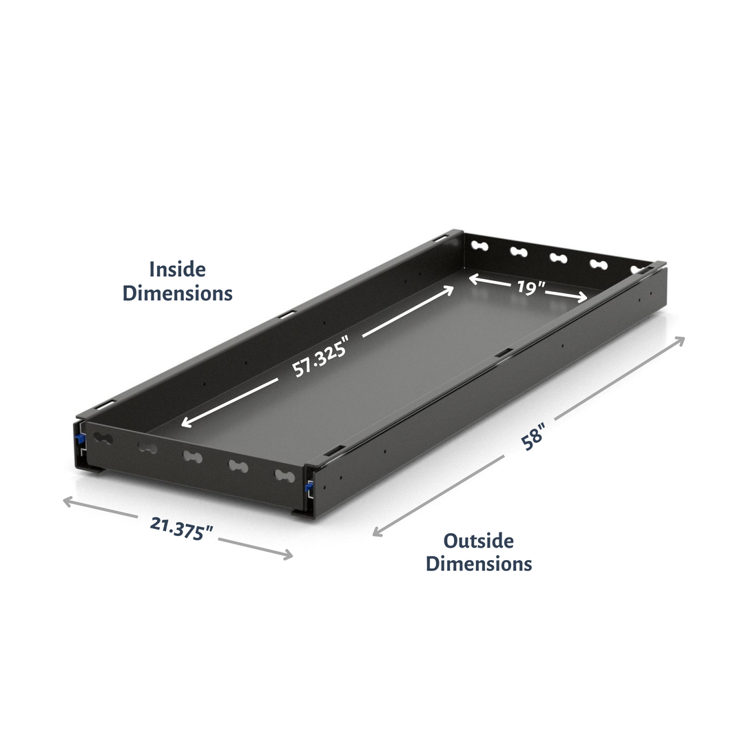 Aluminum Slide Out Storage Tray for Bikes, Boards and Gear