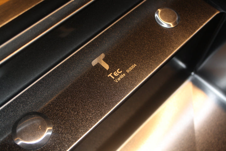 Black Stainless Steel Camper Van RV Sink | Folding Faucet and Soap Dispenser