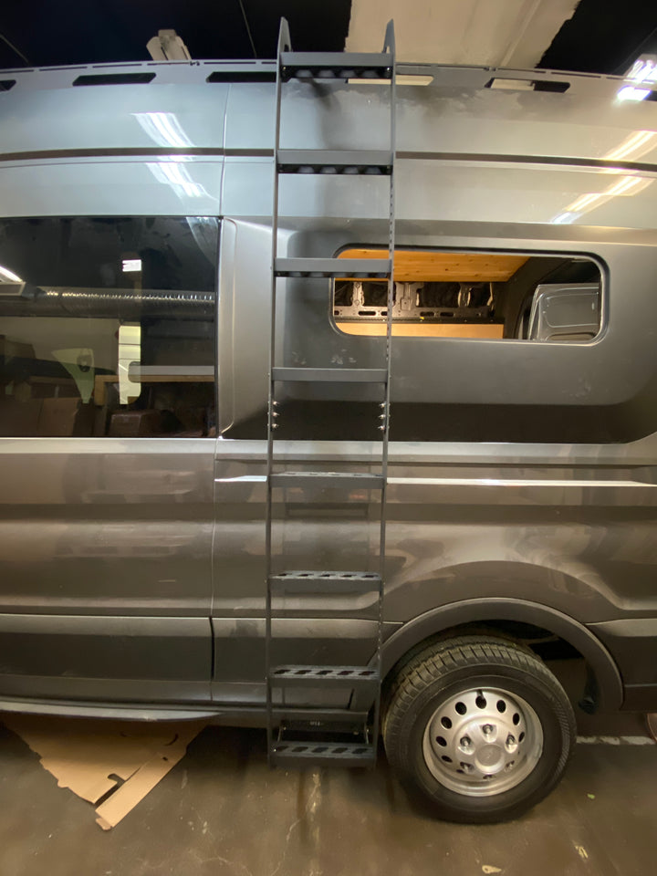 Ford Transit High-Roof Side Ladder by Curious Campervans