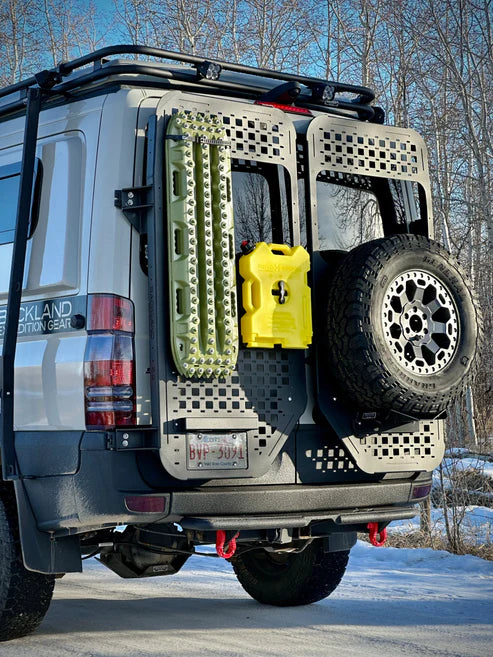 Overland Sprinter Rear Door Rack Backland Expedition - Sprinter OX Rear Door Carrier – Curious Campervans