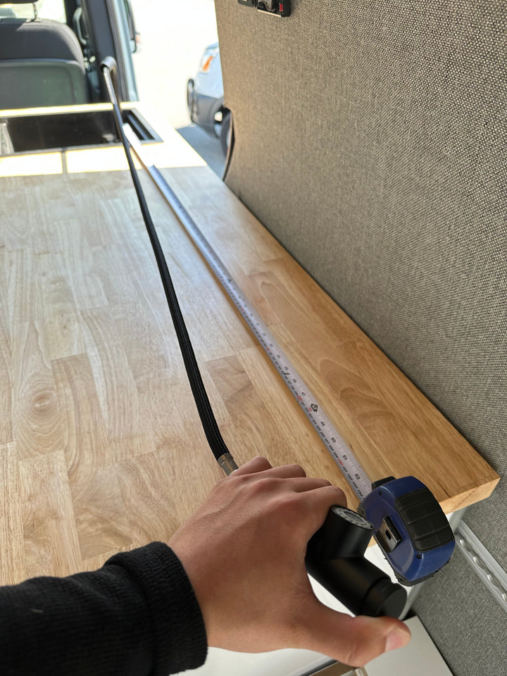 Black Stainless Steel Camper Van RV Sink | Folding Faucet and Soap Dispenser