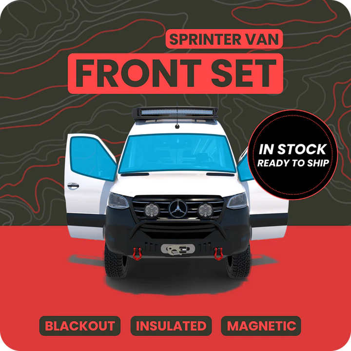 The Wanderful Sprinter Front Cab Window Cover Set