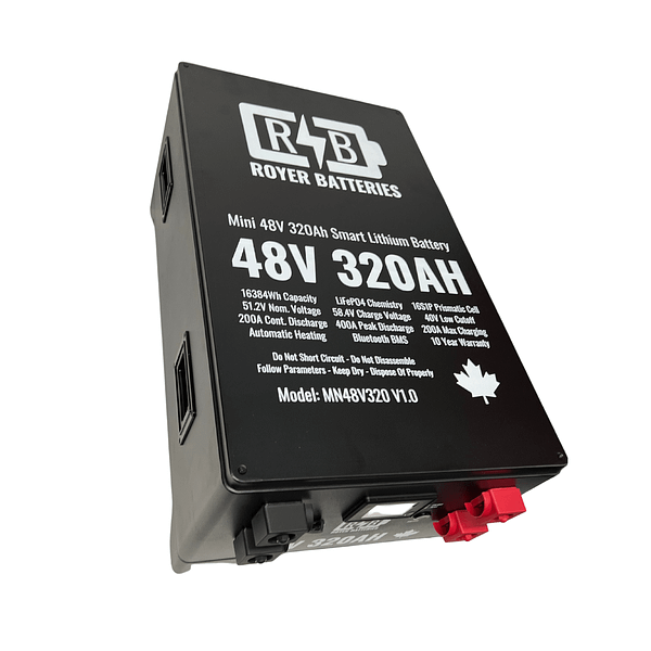 Mini 48V 320Ah Smart Heated LiFePO4 Battery (16.4kWh)