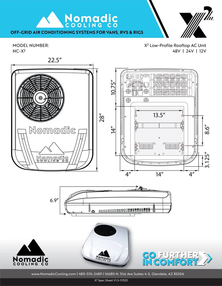 Nomadic Cooling X2 24V Air Conditioner