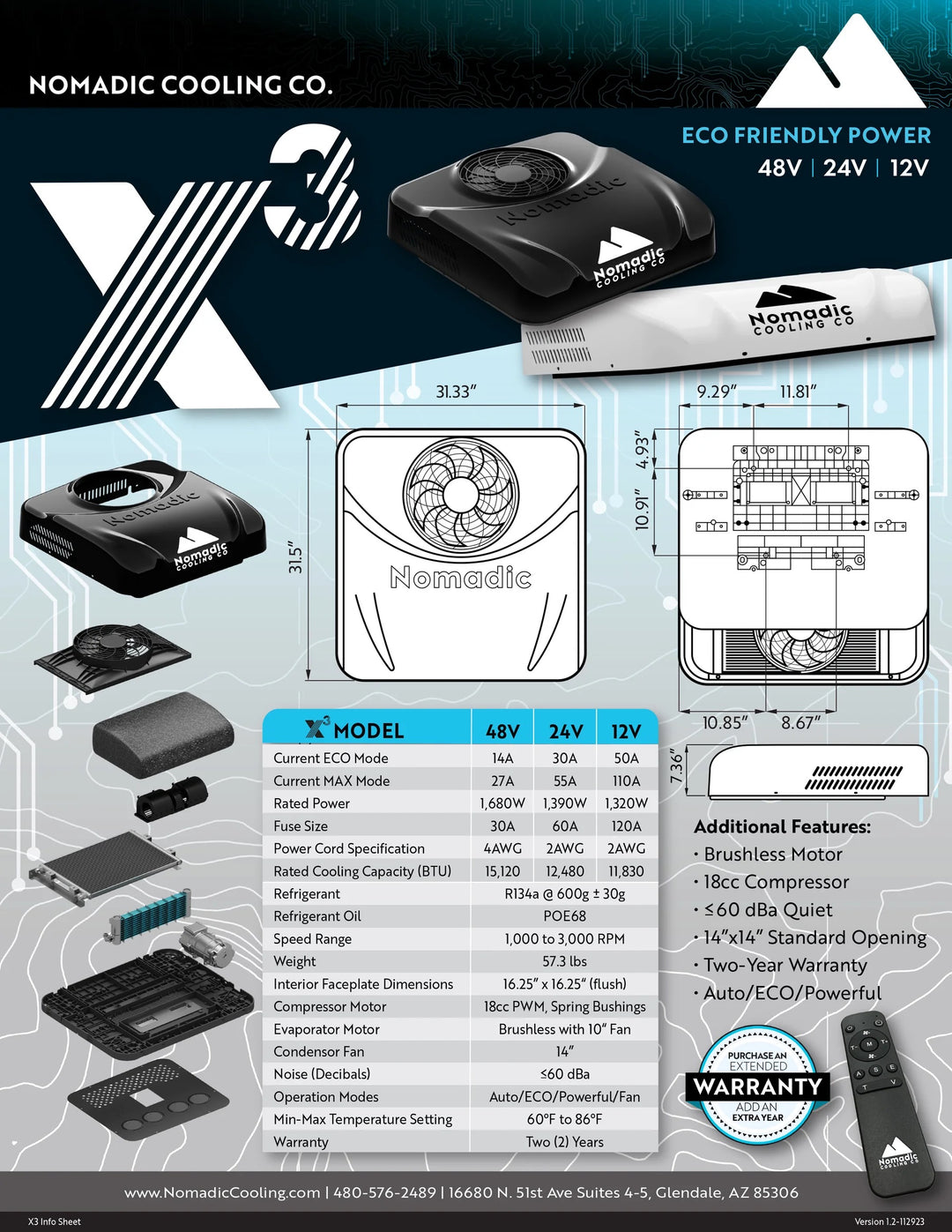 Nomadic Cooling X3 12V Air Conditioner