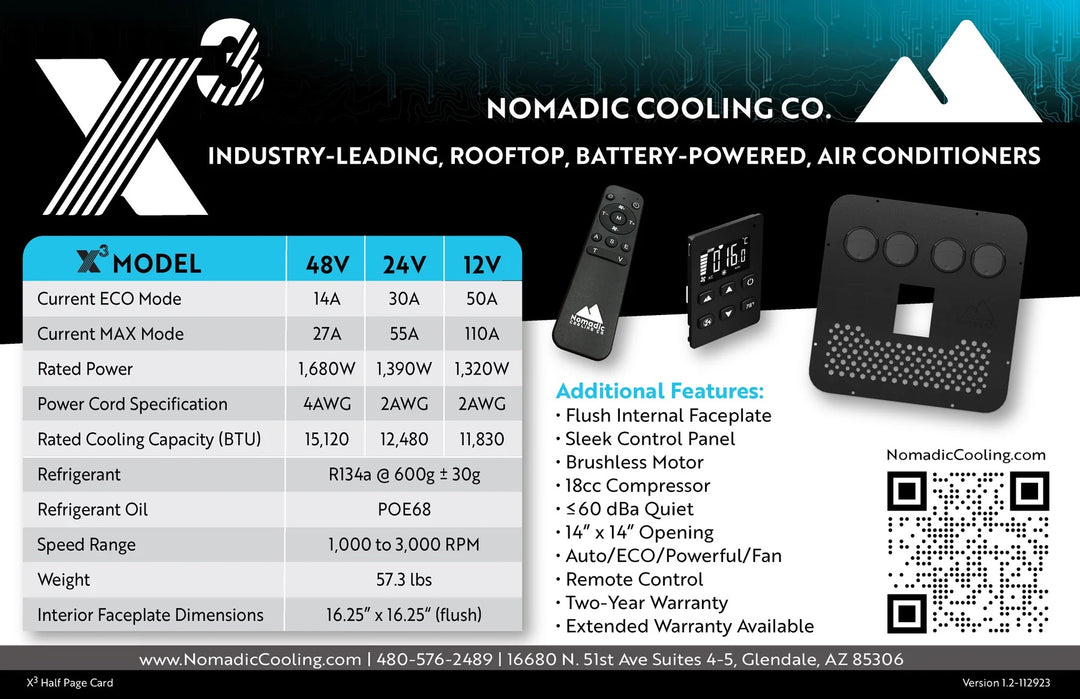 Nomadic Cooling X3 12V Air Conditioner