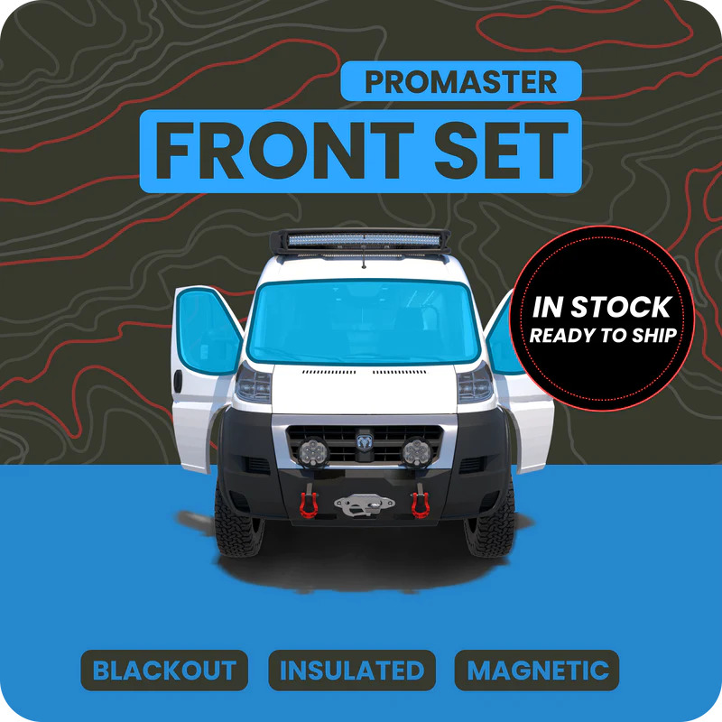 The Wanderful Promaster Front Cab Window Cover Set