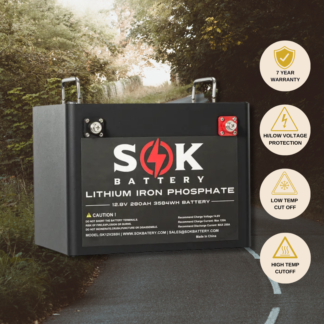 SOK 280Ah | 12V - Heated LiFePO4 Lithium Battery