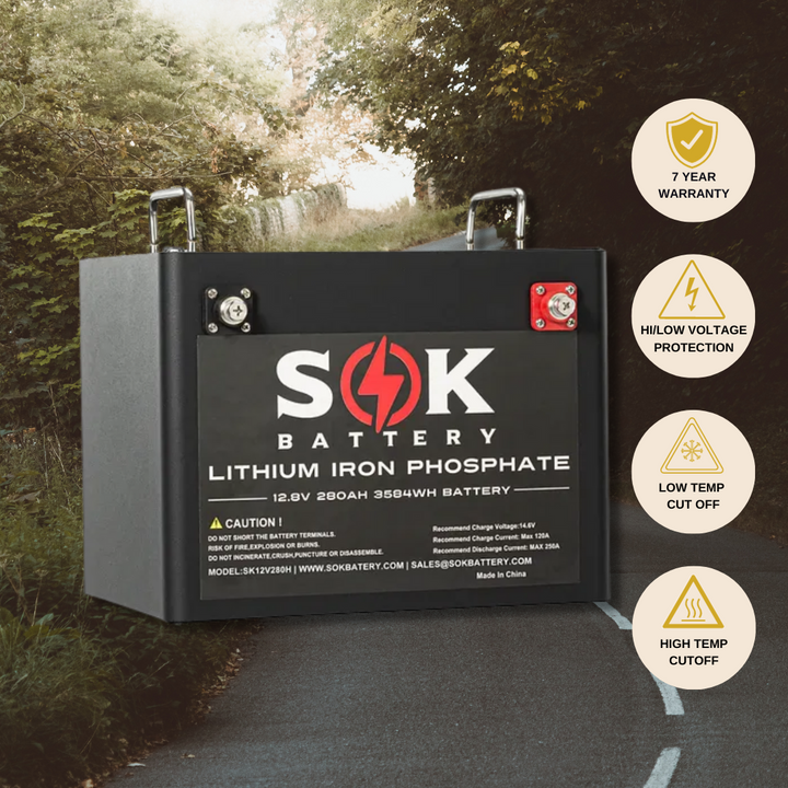 SOK 280Ah | 12V - Heated LiFePO4 Lithium Battery