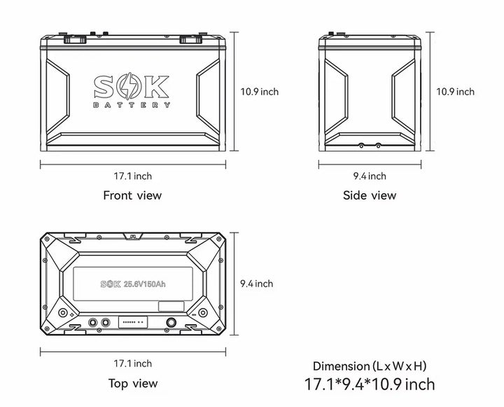 SOK 150Ah | 24V - LiFePO4 Lithium Battery