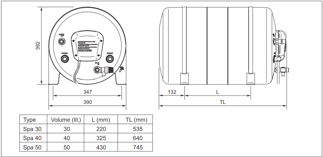 Webasto Isotemp Electric Hot Water Heater