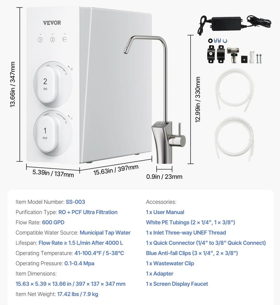 Complete 12v Reverse Osmosis Kit
