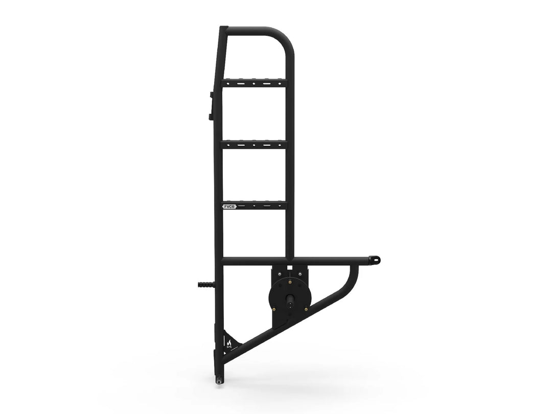 Nomad Rear Ladder Flatline Van Co. Transit Rear Door Ladder with Tire Carrier – Curious ...