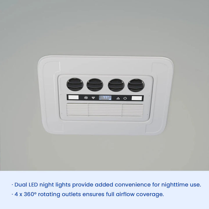 OutEquip Pro Summit 2 – 12V 10,000 BTU Rooftop Air Conditioner with PTC Heat Option