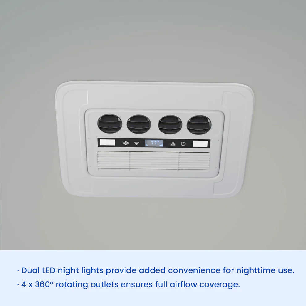 OutEquip 48V Air Conditioner - 11,000 BTU Rooftop Air Conditioner with PTC Heater