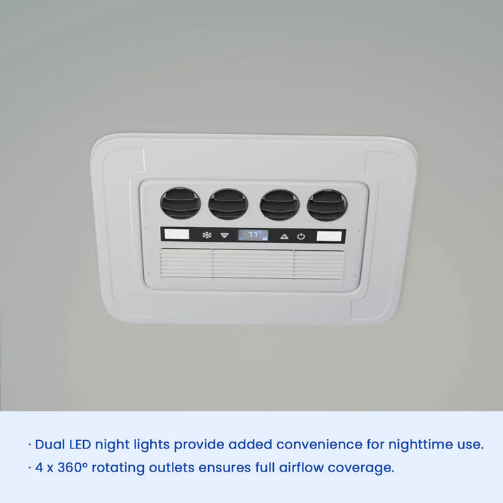 OutEquip 48V Air Conditioner - 11,000 BTU Rooftop Air Conditioner with PTC Heater