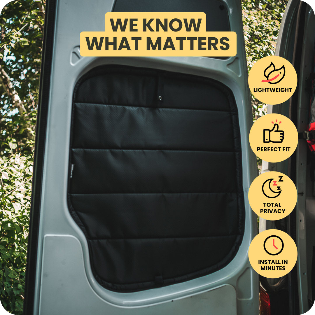 The Wanderful Transit Rear Window Cover Set – Curious Campervans