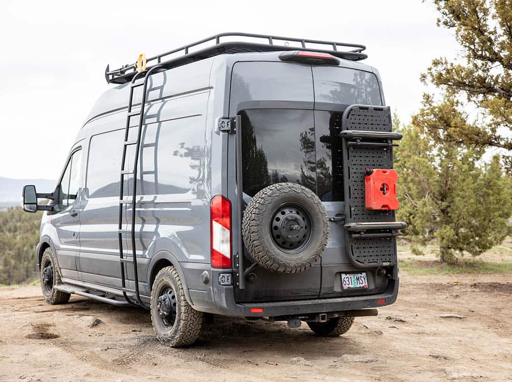 Transit Rear Door Tire Carrier