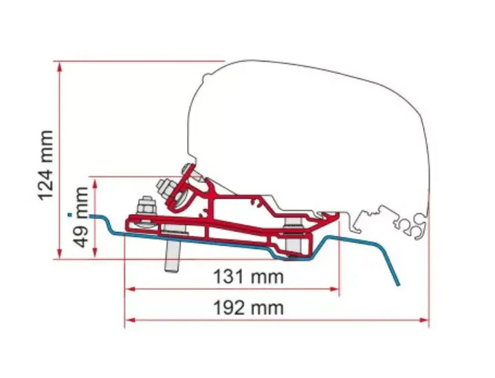 Fiamma F80/F65 Adapter Kit – Ford Transit H3 400 (98655-Z108)