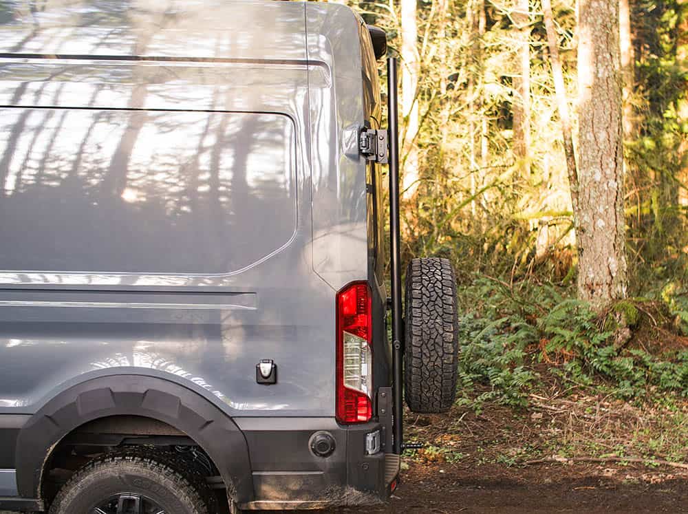 Transit Rear Door Ladder with Tire Carrier