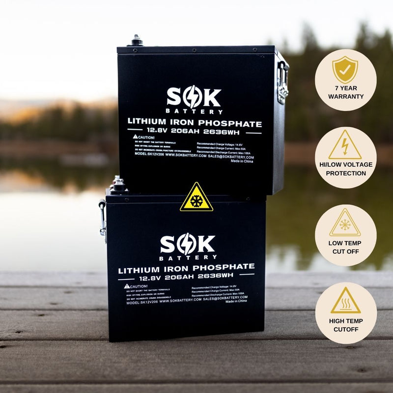 SOK 100Ah | 12V - Heated LiFePO4 Lithium Battery