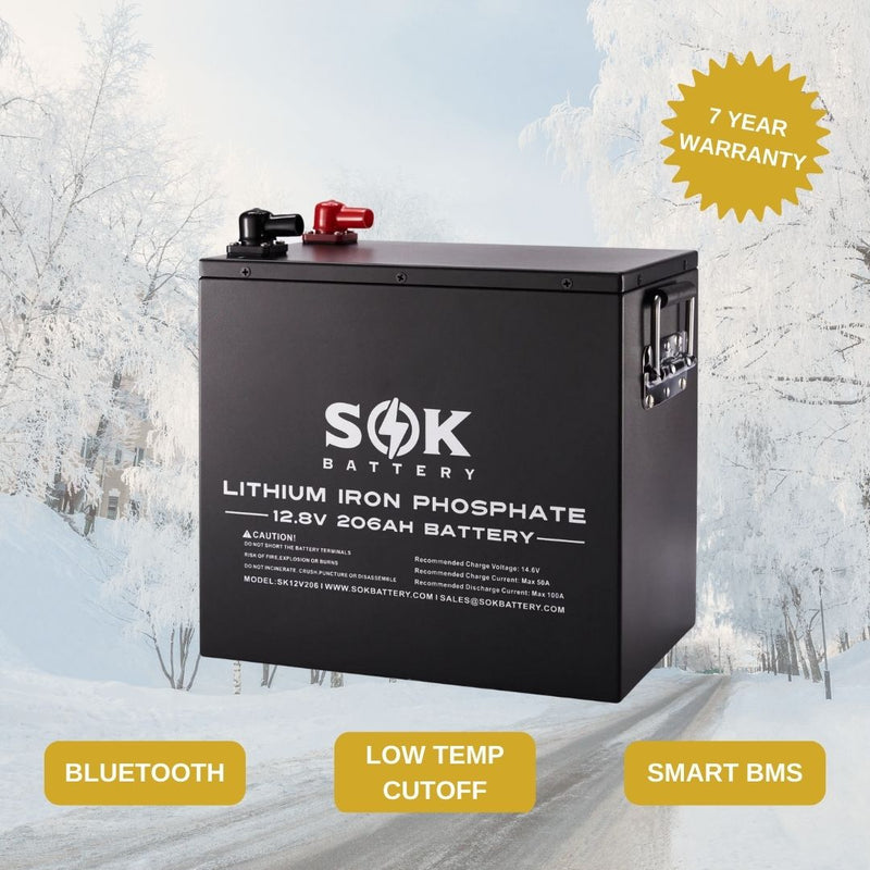 SOK 206Ah | 12V - Heated LiFePO4 Lithium Battery