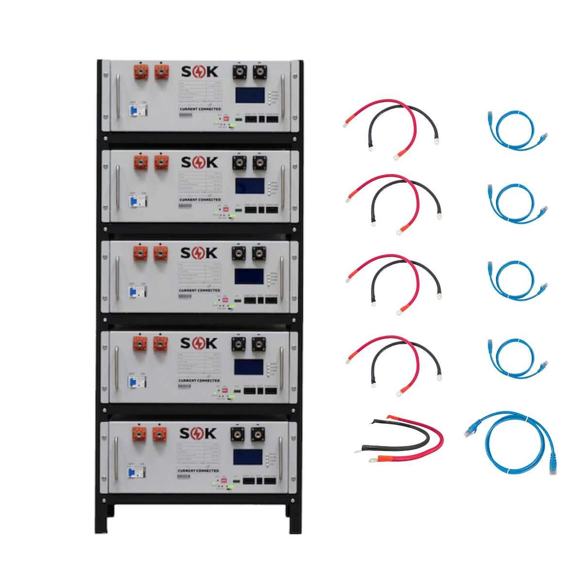 Server Rack Battery In Van SOK 48 Volt 25kWh Server Rack Battery Kit – Curious Campervans