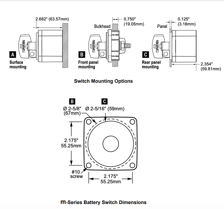 Blue Sea M-Series Battery Switch (6004)