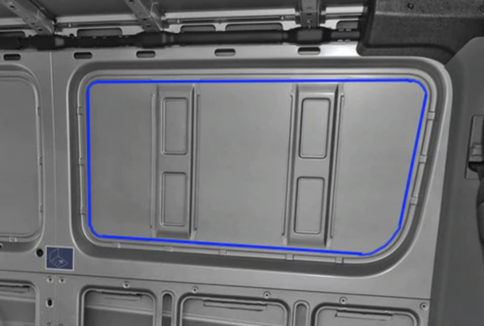 Ama Window Sprinter AMA Passenger Sliding Door Half-Slider Window for Mercedes Sprinter (2 ...